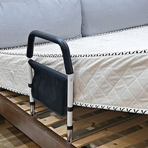 Barrières de lit pour personnes âgées et femmes enceintes, hauteur 50 cm, avec pochette de rangement, ajustement universel pour différents types de lits, dispositif d'aide - Product Image 2