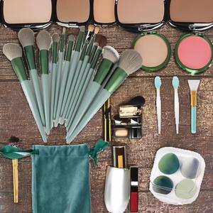 Kits de Maquillaje Profesional, Brochas Planas y en Forma de Abanico, Base, Corrector de Cejas, Juego de Sombras de Ojos para Rostro, Delineador de Ojos, Lápiz de Cejas - Product Image 2