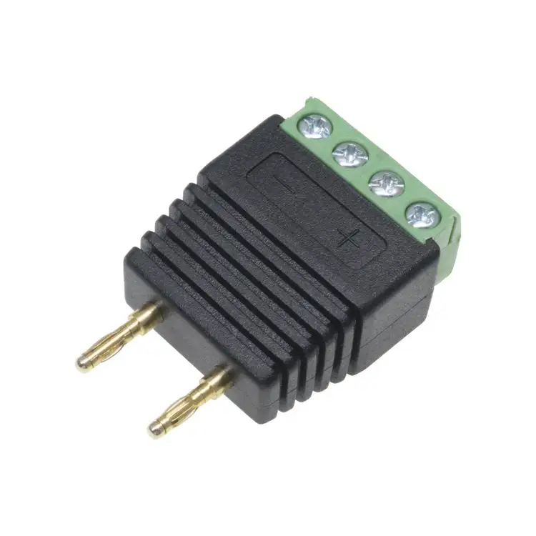 Hot selling product 24-14AWG Black and green 2.0mm Double banana plug terminal Adapte Connectors