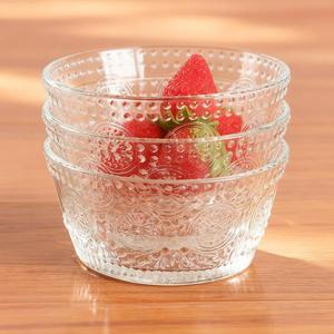 Bols en verre avec motif en relief, style vintage, pour salades et en-cas - Product Image 5