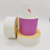 Étiquettes d'expédition thermiques en papier adhésif compostable continu et sensible à la chaleur, personnalisées en Chine, pour la promotion des produits alimentaires, impression directe