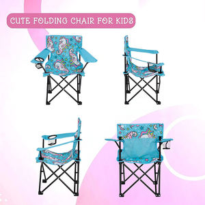 كرسي تخييم قابل للطي قابل للطي قابل للطي للأطفال بإطار معدني مخصص للبيع بالجملة ، يسهل حمله أثناء التخييم - Product Image 4