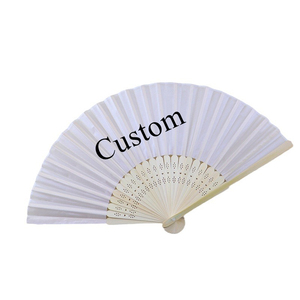 Ventagli Pieghevoli Personalizzati per Matrimoni, Ventagli in Tessuto con Struttura in Bambù per Regali di Nozze, Ventagli Personalizzati - Product Image 1