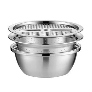 Stainless Steel <b>Colander</b> Set With Lid And <b>Strainer</b> Bowl For Kitchen Vegetable Washing And Drainage - Product Image 4