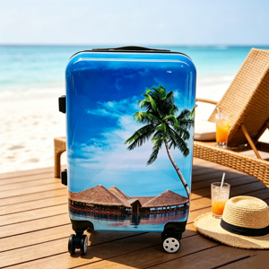 <span class=keywords><strong>Valise</strong></span> de <span class=keywords><strong>voyage</strong></span> rigide en PC personnalisable avec logo imprimé, ensemble de trois pièces avec roues pivotantes, idéale pour l'aéroport – Nouveauté ! - Product Image 2