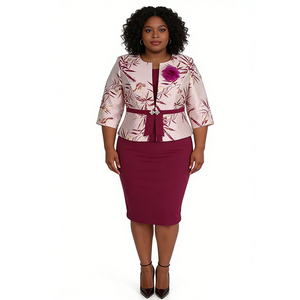 Robe de cérémonie élégante de style africain, tenue en brocart de haute qualité pour femme grande taille - Product Image 1