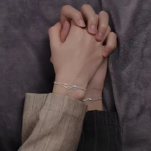 <b>Couple</b> <b>Bracelets</b> Water Drop Shape Tibetan Silver Unisex Gift Jewelry - Product Image 1