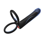 Vibromasseur anal multifonction à double anneau avec fonction de retardement et verrouillage, plug anal érotique pour amoureux, produits sexuels