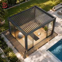 Pergola en aluminium d'extérieur, pavillon, gazebo avec toit pliant motorisé pour l'hôtellerie et les projets – Vente en gros directe usine