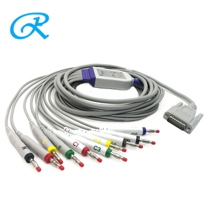 Cable ECG/EKG de 10 derivaciones <span class=keywords><strong>Nihon</strong></span> <span class=keywords><strong>Kohden</strong></span> 9130, consumibles médicos compatibles con el BSM-2301K - Product Image 2