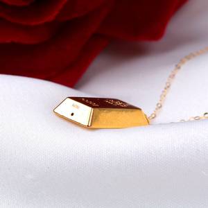 Collana con Ciondolo in Oro 18K di Alta Qualità con Catena a Maglie per Donne, Ideale per Matrimoni, Regali, Fidanzamenti e Feste - Product Image 4