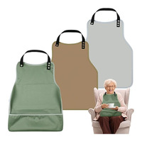 Bavoirs pour adultes imperméables et lavables, personnalisables, à fermeture à pression réglable, avec poche ramasse-miettes – Vente chaude