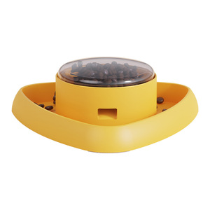 Dispensador de comida para mascotas, juguete de alimentación multifuncional con forma triangular para perros y gatos, dispensador automático de golosinas - Product Image 5