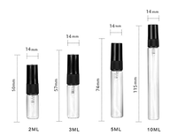 Flacon d'échantillon de parfum 2ml 3ml 5ml 10ml, flacon pulvérisateur vide en verre, rechargeable, format voyage, anti-fuite, logo personnalisé