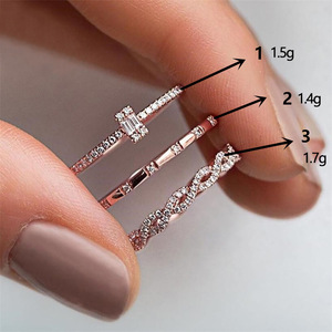 Set di Anelli a Croce per Donne, Design Impilabile, Anelli da Dito per Uso Quotidiano - Product Image 5