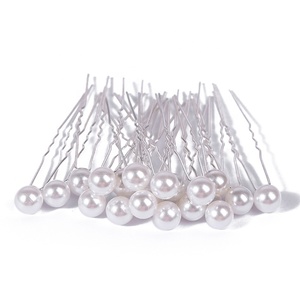 1 paire de baguettes colorées en forme de U avec <span class=keywords><strong>strass</strong></span> et perles, accessoires pour <span class=keywords><strong>cheveux</strong></span>, pour demoiselle d'honneur, épingles de coiffure en forme de U, pour mariage - Product Image 3