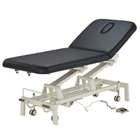 Table de massage électrique réglable avec cadre en acier robuste, repose-tête intégré, pour salon de spa, hôtel, utilisation thérapeutique