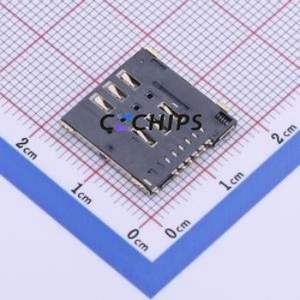 SIM-03A SIM Card Connector SMD Connector Plug-In Type Micro SIM Card Card Holder With Card Detection - Product Image 2