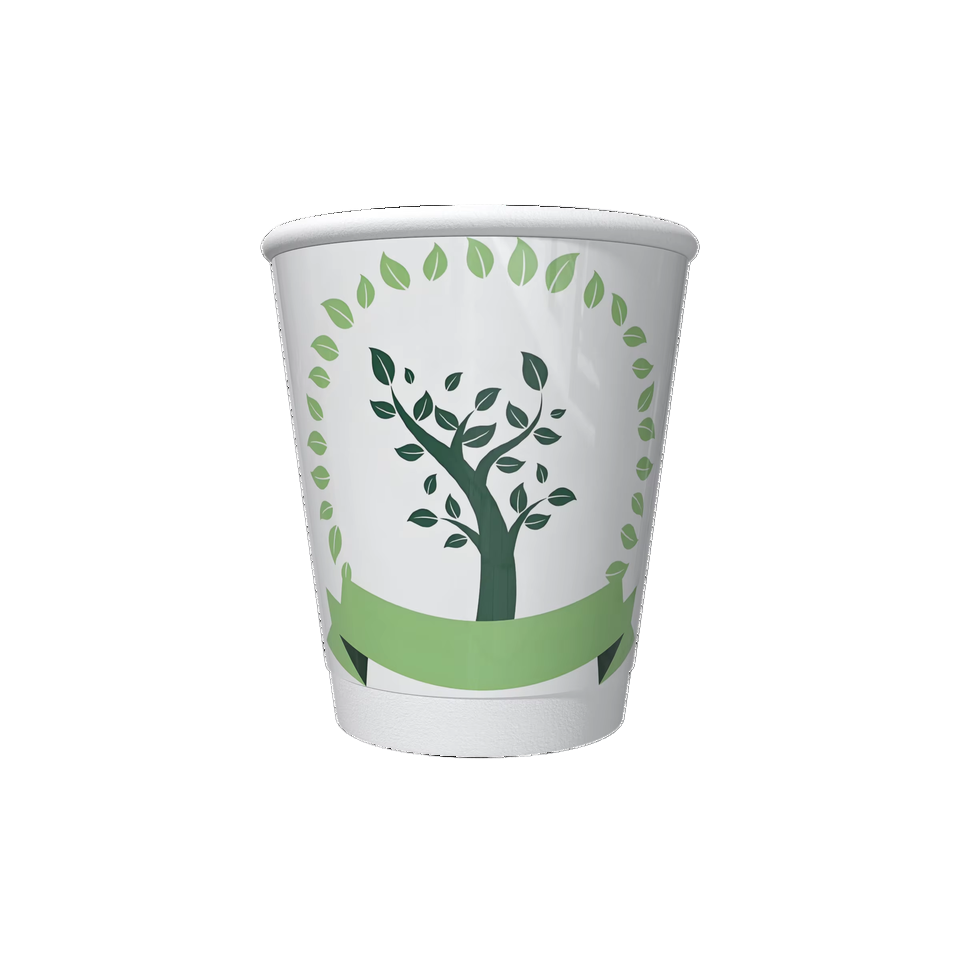 Customized Single-Layer Disposable Paper Cup Environmentally Friendly Degradable Gold Foil Food-Grade PLA Material for Beverages