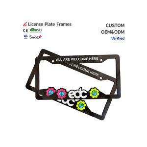 Geschikt voor 6x12 inch op maat gemaakte geprägte 3D LOGO Amerikaanse maat decoratieve kunststof kentekenplaathouder, op maat gemaakte kentekenplaathouder - Product Image 2