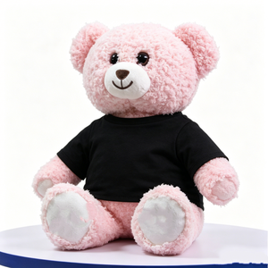 ตุ๊กตาหมีสีชมพูแบบกำหนดเอง, ตุ๊กตาหมีใส่เสื้อ, ตุ๊กตาหมีสีชมพูนุ่ม, ตุ๊กตาหมีน่ารัก, ตุ๊กตาหมียัดไส้ - Product Image 3