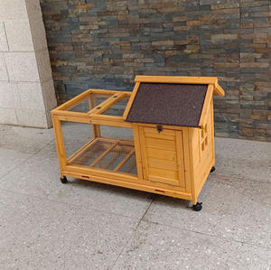 Gabbia per animali domestici traspirante con ruote-Hutch in legno per interni ed esterni per piccoli animali e roditori - Product Image 5