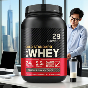 Proteine del Siero di Latte in Polvere per Aumento di Peso in Palestra, Etichetta Privata, Standard Oro, Proteine del Siero di Latte Isolate Biologiche - Product Image 3