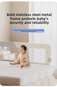 Barandilla de Seguridad Ajustable para Cama de Bebé Summer Infants, Malla Anticaídas, Material Oxford Gris Niebla Matutina, 70cm de Protección - Product Image 3