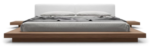 Modern High Quality Natural Solid Wood <strong>Low</strong> Profile Queen Size <strong>Bed</strong> <strong>Frame</strong> with Nightstands - Product Image 3