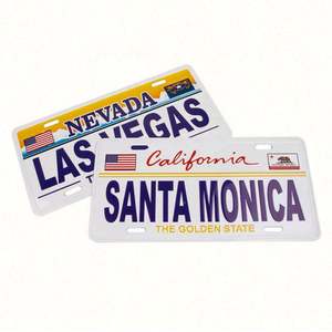 Plaque d'immatriculation de voiture personnalisée en métal, bon marché, avec numéro de voiture en relief - Product Image 3