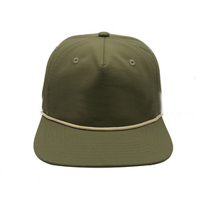 Moda 5 pannelli cappello in corda di cotone non strutturato il tuo ricamo 5 pannelli cappello da papà cappelli da camionista a tesa curva - Product Image 3