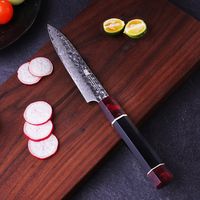 Couteau à fruits FINDKING série Eternity, 5 pouces, lame en acier Damas 9Cr18MoV à 67 couches, manche en résine, couteau utilitaire de cuisine