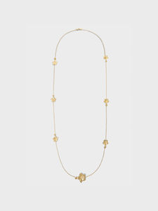 Collana da Donna Lunga con Fiori Tridimensionali a Strati in Bambù e Pietra Naturale, Lusso Leggero, Stile Niche, Catena Sportiva, Regalo - Product Image 3