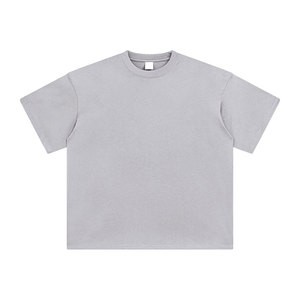 Vintage 190GSM hommes T-Shirt décontracté 100% coton haute qualité plaine teint léger surdimensionné col rond unisexe T-Shirt pour rétro Looks - Product Image 1