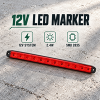 Feu arrière LED SMD 2835 HSSH 12V 2.4W rouge, ambre, blanc pour camion, remorque, véhicule utilitaire