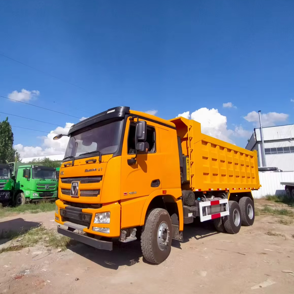 Новый грузовик известного китайского бренда XCM G HANVAN G7 460 hp желтый топливный самосвал, изготовленный в 2022, низкая цена, экономичный