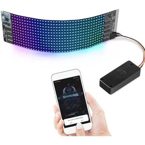 Wishplan Flexible <b>RGB</b> LED Matrix 16x32 Pixel Bluetooth <b>Control</b> For Backpack Display - Product Image 2