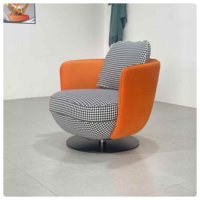 Fauteuil pivotant de luxe moderne en velours, style italien minimaliste, pour hall d'hôtel et salon