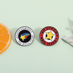 Sebuah usaha dibuat Pin Enamel bintang pelangi bros medali lucu pencapaian lencana hadiah perhiasan untuk teman-teman grosir - Product Image 2