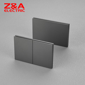 México EUA HK série borda a borda plana grande painel interruptor e soquete Frameless parede luz casa interruptor ZA elétrico