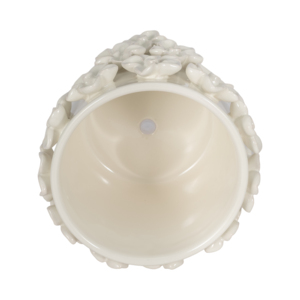 Vaso in gres con applicazioni floreali e design in ceramica testurizzata per piante da interno ed esterno - Product Image 5
