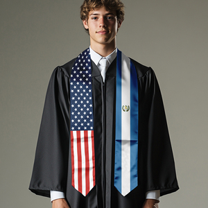 Banda de Graduación de Satén para Adultos, 13*180CM, para Estudios Interamericanos en EE. UU. y Guatemala - Product Image 4