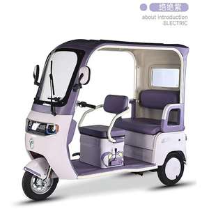 Kanopi <span class=keywords><strong>Trike</strong></span> kargo listrik 1000W, daya Motor 1000W, kapasitas muatan 400kg, bahan baja 60v, sepeda roda tiga penumpang - Product Image 2