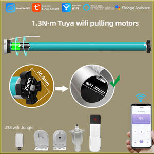 SZMYQ Tuya - Motores Tubulares Eléctricos Inteligentes con Batería WiFi para Cortinas, Productos para el Hogar Inteligente, para Hoteles y Oficinas - Product Image 2