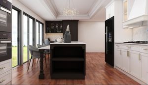 Moldura de Gabinete de Cocina Estilo Shaker con Vinoteca, Protector de Pared de Granito, Diseño Impermeable - Product Image 3