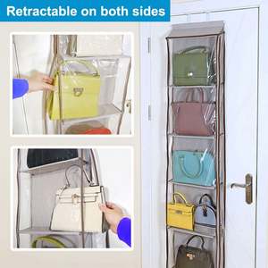 Organizador de Puerta con 4 Bolsillos Grandes, Bolsa de Almacenamiento Colgante de PVC Plegable para Dormitorio, Despensa, Armario, Dormitorio de Estudiantes, Almacenamiento para Bebés - Product Image 4