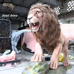 Gerçekçi aslan kükreyen eğlence parkı gerçekçi modeli Animatronic aslan ekipmanları - Product Image 2