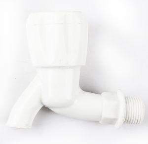 Chinese Factory Bathroom Professional White PP ABS Bibcock Tap Plastic Faucet Low Price Taps Water Bib Cock