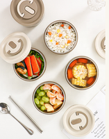 Récipient de pot alimentaire isolé cuisine vide boîte à déjeuner produit chaud multi-couches 800/1000/1400/1800/2000/2400ml en acier inoxydable