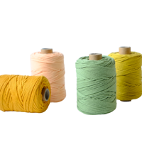 Fil à crocheter Ropemate 1,5 mm en coton pur, fil rond pour sacs faits main, bijoux et tricot DIY